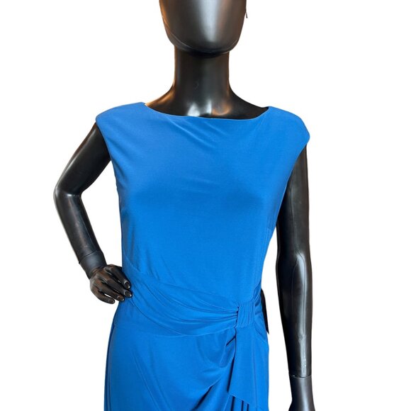 Teal Jersey Sheath Dress - Picture 2 of 5